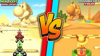 Yoshi Desert Graphics Comparison! (Mario Kart Tour VS GBA)