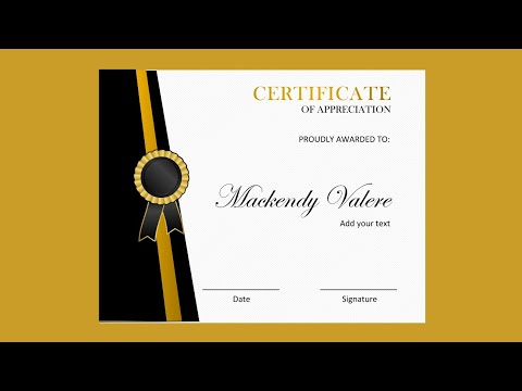 How to Create a Certificate From Scratch in MS Word #tutorials #certificate