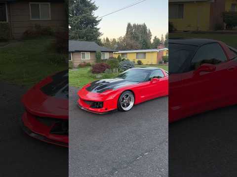 Widebody 3D printed front bumper mounted #3dprinting #corvette #c5