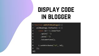 How To Display Code In Your Blogger Website Using Highlight JS