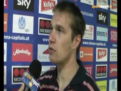 2010-02-21 Vienna Capitals vs. Alba Volan Szekesfehervar - Interview Tommi Satosaari