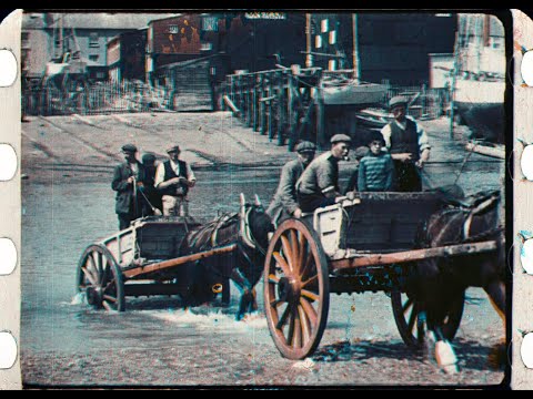 "Fording the River" (c. 1910) Kinemacolor