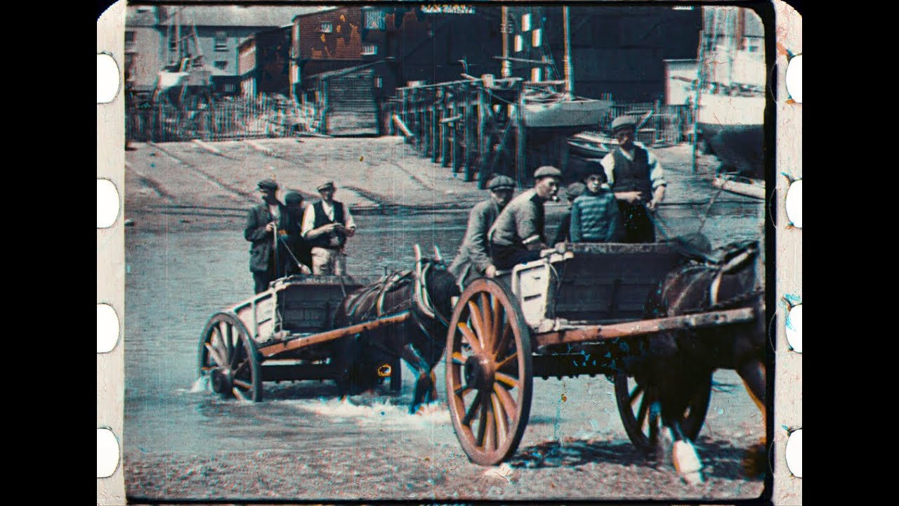 "Fording the River" (c. 1910) Kinemacolor