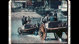 "Fording the River" (c. 1910) Kinemacolor