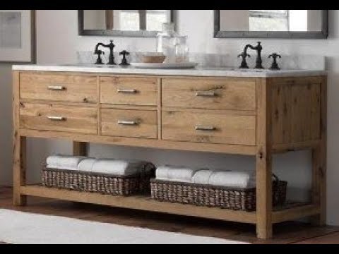 Wood bathroom vanities