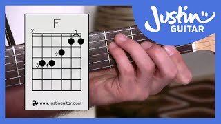 The Dreaded F Chord (Guitar Lesson BC-161) Guitar for beginners Stage 6