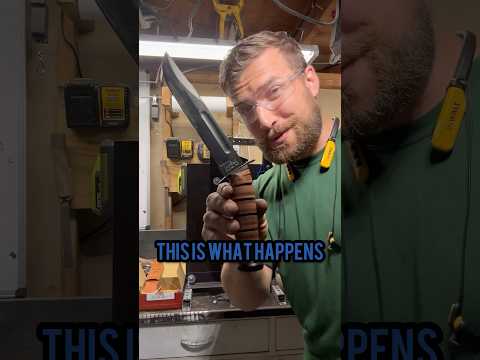 Uma faca dobrável é mais forte que um KABAR?!?! #knifereview #usmc #kabar