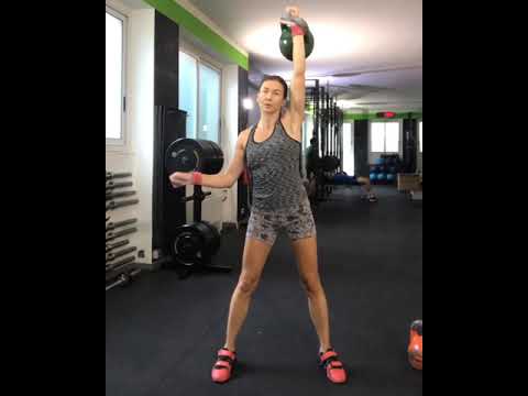 Kettlebell snatch technique 20kg