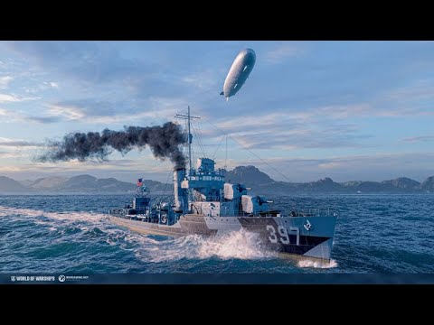 World of Warships -- T9 DD Benham - one of the best on his Tier