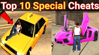 Top 10 Secret Cheats Codes GTA San Andreas || Most Important Cheats || Special Car Cheats GTA San