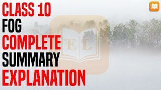 Fog | Class 10 | Carl Sandburg | English First Flight | Complete Summary Explanation