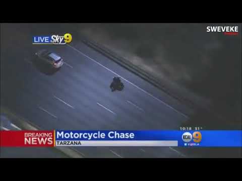 Los Angeles Police Chase Motorcycle Jan 21, 2018