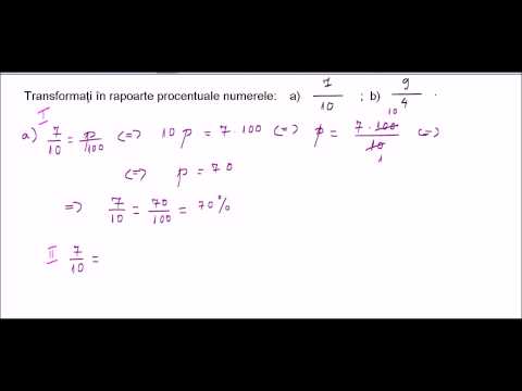 Clasa a VI-a - Procente - Raport procentual - ex. 1
