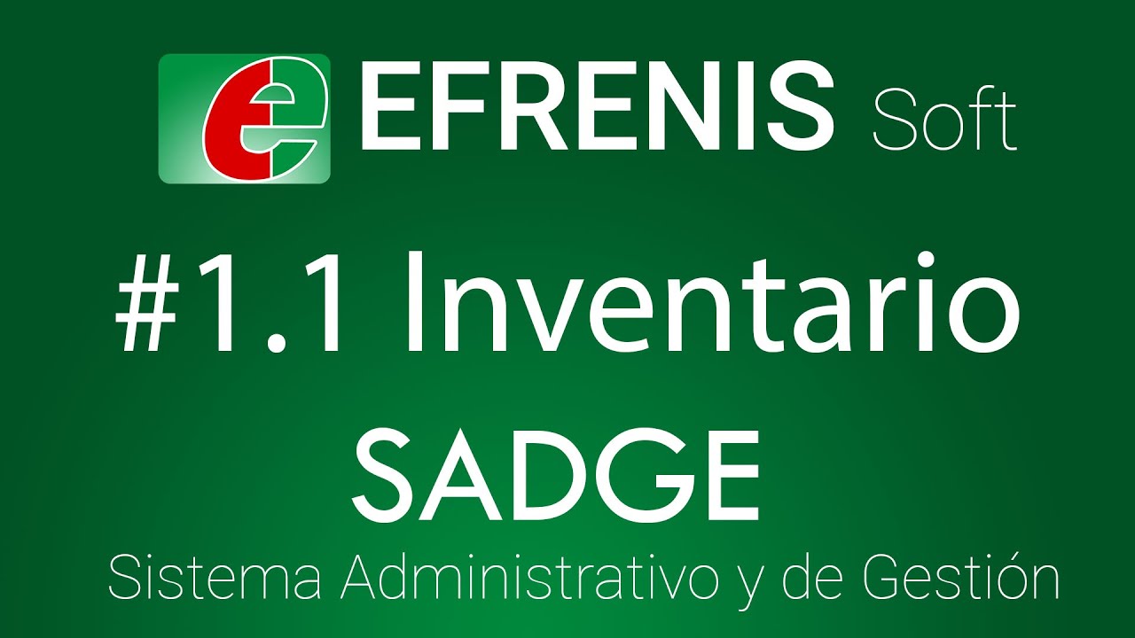 Como crear inventario en 3 presentaciones | SADGE