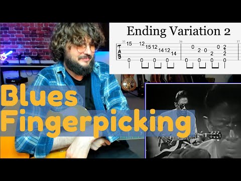 Baby Please Dont Go Lesson - Lightning Hopkins Blues Guitar Fingerpicking Lesson with Tabs