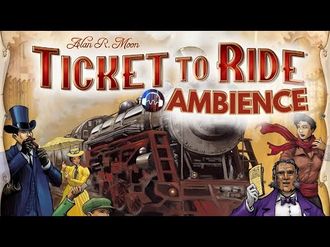 Ticket to Ride Board Game Ambience  with Western Background Music & Sounds and Visuals