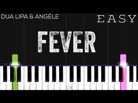 Dua Lipa & Angèle - Fever | EASY Piano Tutorial