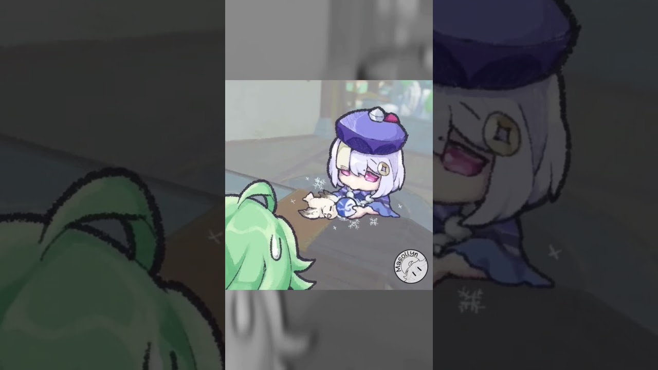 poor bird 😐#qiqi #hutao #genshinimpact  #shorts