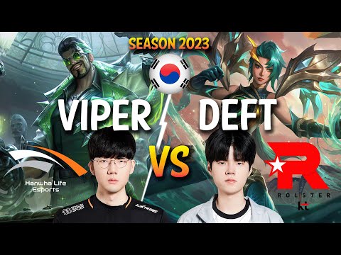 HLE Viper vs KT Deft - Viper DRAVEN vs Deft KAI'SA ADC - Patch 13.23 KR Ranked