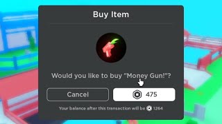 Buying Money Gun for 475 Robux (Roblox Big Paintball)