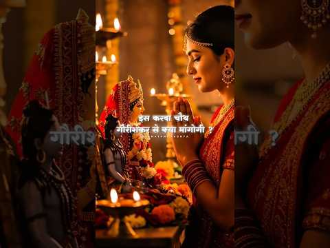 "Bless my love, Gaurishankar."Karwa Chauth Special ! #mahadev #karwachauth #trending #shorts
