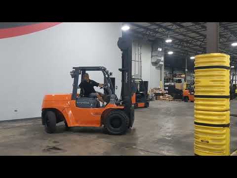 2008 Toyota 7FDU70 15500lb Dual Drive Pneumatic Diesel Forklift STK 11212