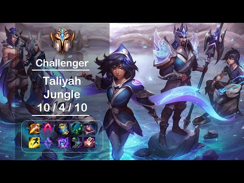 [4K] Challenger Taliyah Jungle (10/4/10) Ep.987