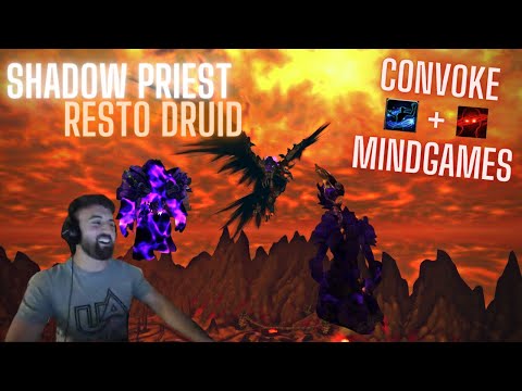 Mind Games + Convoke = GG / Resto Druid Shadow Priest 2v2 Arena - WoW Shadowlands 9.1 PvP