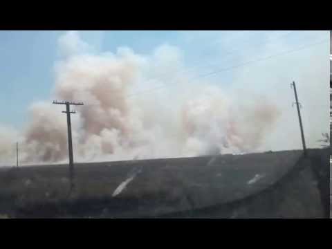 У Кирилівці ефектно горіла стерня