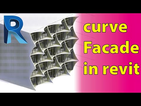 Revit tutorial (Day 27 ) creat curve facade in revit