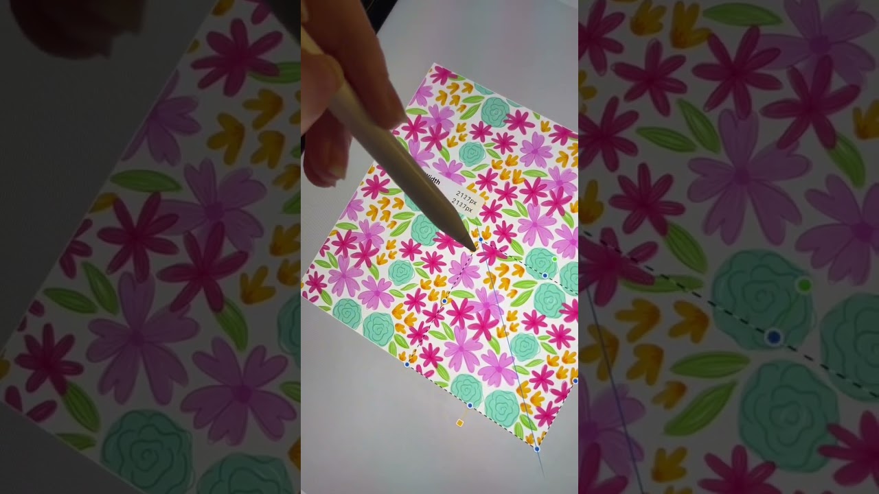 Making a floral pattern in Procreate #procreatepattern #seamlesspattern #procreate