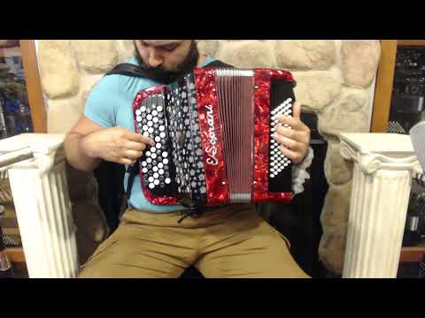 ESOP6272CRD - Red E. Soprani Circus Line 6272 Chromatic Button Accordion C System LMM 62 72 $1299