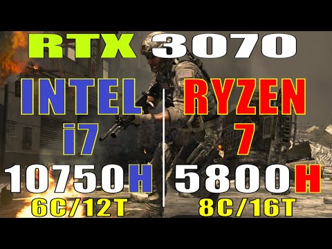 INTEL i7 10750H vs RYZEN 7 5800H || RTX 3070 @ 8GB || GAMING LAPTOP ||