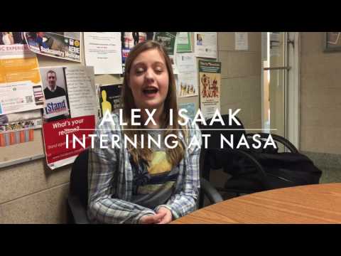 Alex Isaak to intern at NASA