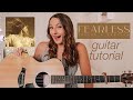 Taylor Swift Fearless Guitar Tutorial 2021 // Fearless (Taylor’s Version) // Nena Shelby