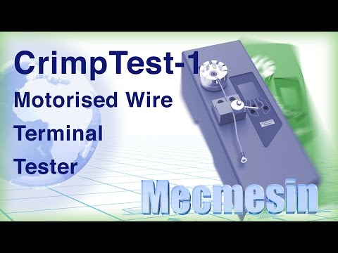 CrimpTest-1 Motorised Pull Tester for Wire Terminals - Mecmesin Force Measurement