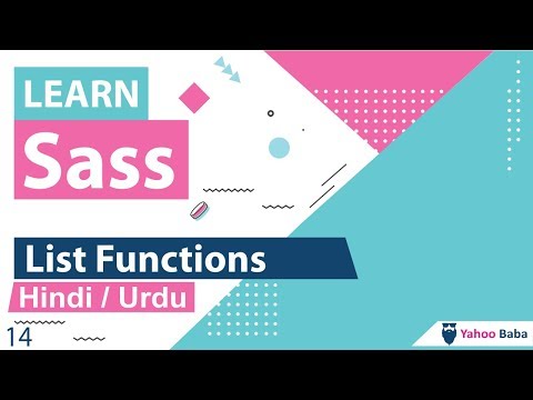 Sass List Functions Tutorial in Hindi Urdu