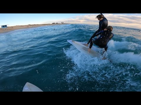 POV surf: drop in ended badly (broken board)
