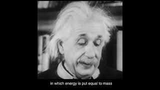 Albert Einstein Explaining " E=MC² "