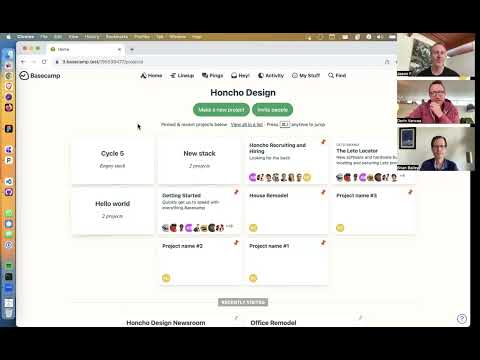 37signals: Live design review for "Basecamp project stacks"
