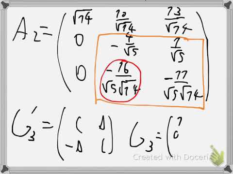 Numerical QR factorization with Givens rotation Example 2 (old, see description)