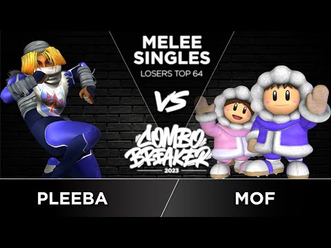 Pleeba (Sheik) vs MOF (Ice Climbers) - Melee Singles Losers Top 64 - COMBO BREAKER 2023