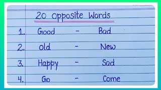 20 Opposite Words/Opposite Words In English/Opposite Words l Opposite Words For Kids/Kk Education l
