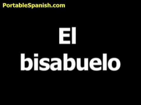 Spanish word for great grandfather is el bisabuelo