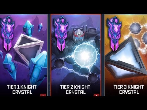 TIER 1,2 + 3 KNIGHT CRYSTAL OPENING! 4 STAR BOT PLEASE! - TRANSFORMERS : Forged To Fight