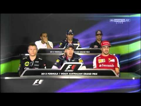 F1 Australia 2013 - Thursday Press Conference in 1min