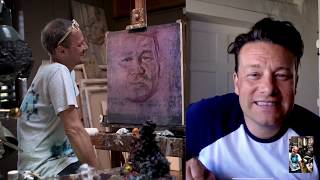 How to sit for a Facetime Portrait: Jonathan Yeo paints Jamie Oliver. Part 1