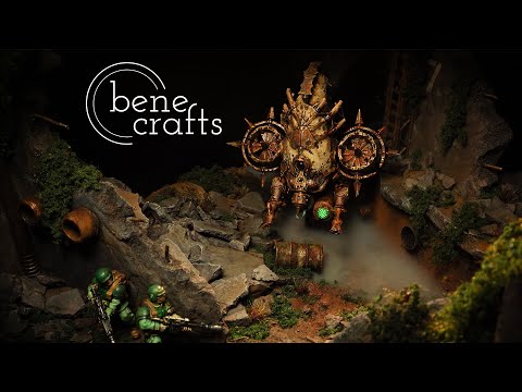 Carfting A Grimdark Warhammer 40k Diorama | Facing The Abyss