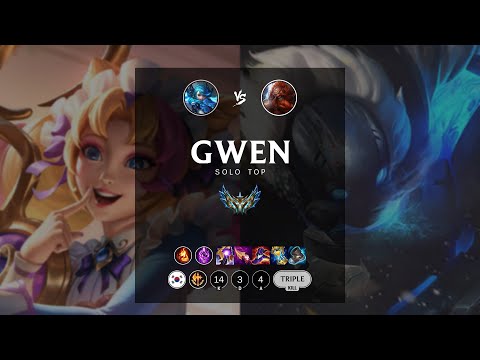 Gwen Top vs Gragas - KR Challenger Patch 12.8