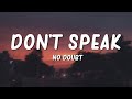 Don't Speak - No Doubt (Lyrics)